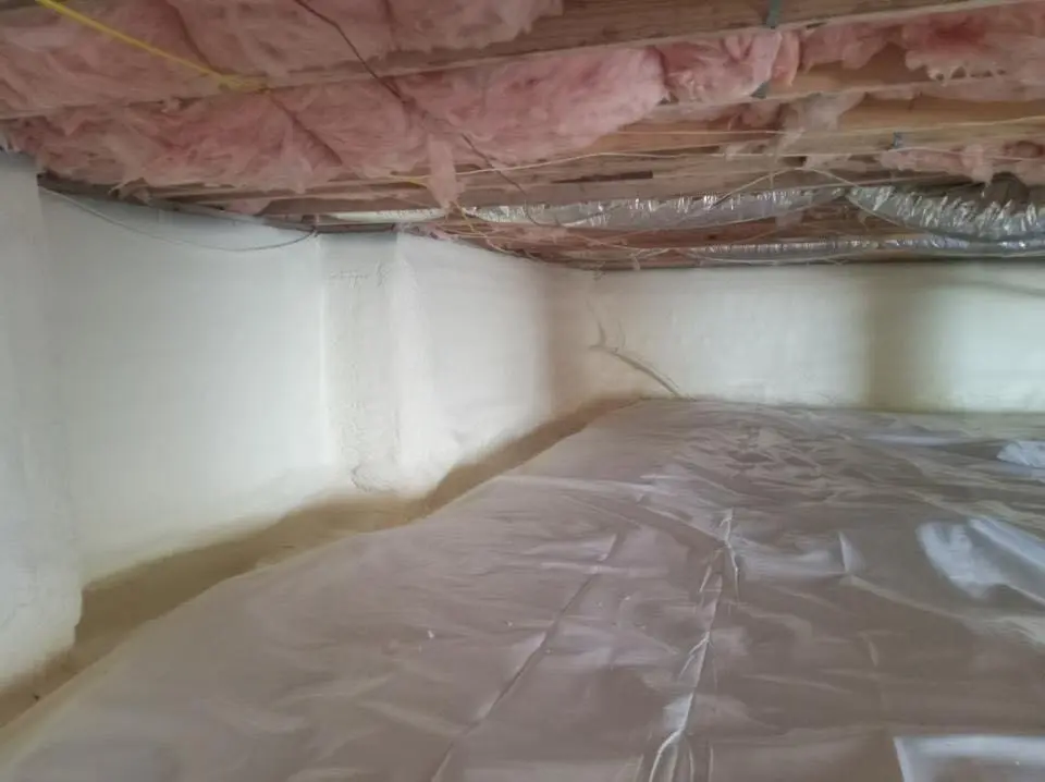 Crawl space encapsulation with closed-cell spray foam for Attic Insulation in Terrell Hills